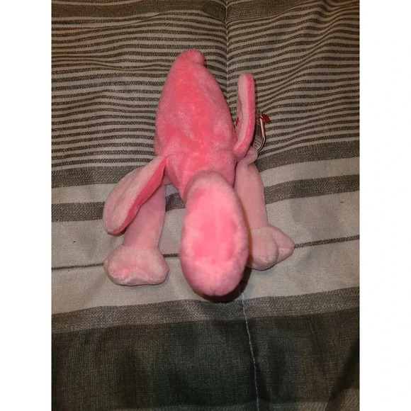 Ty Beanie Original Babies Pinky Flamingo Soft Stuffed Plush Toy - Picture 4 of 4